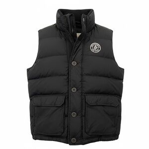 Vintage Abercrombie & Fitch Black Puffer Vest Men’s Size M Fleece Lined